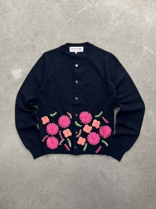 Comme des Garçons Other - Comme des Garçons GIRL Flower Cardigan Sweater - S